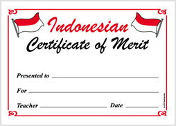 Merit Certificate in English