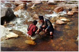 Washing in the river