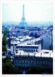 The Eiffel Tower and rooftops