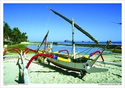 A Traditional boat at Candidasa, Bali