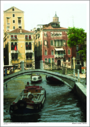 Boats in canal, Venice