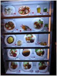 Food display in the restaurant mall under Kyoto Station