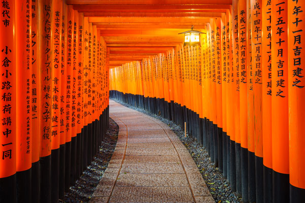 Torii at Fushimi Inari Shrine, Kyoto, Japan