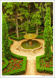 Garden in Alhambra, Spain